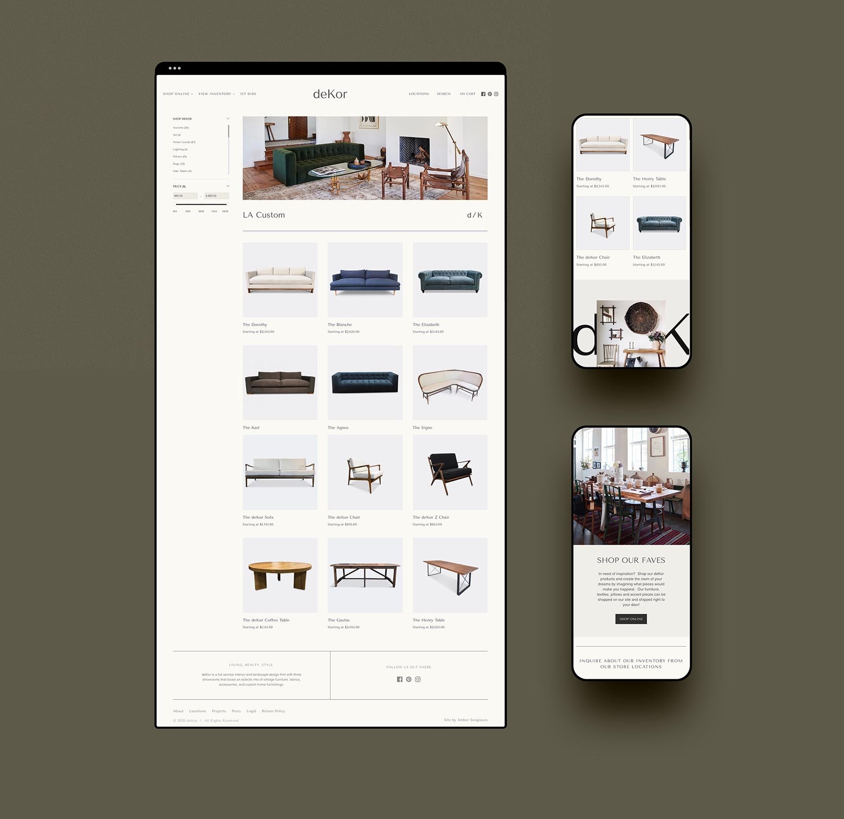 deKor shopify website ecommerce design by Studio Seagraves Design Agency based in St. Louis Missouri Woman owned Female Founded