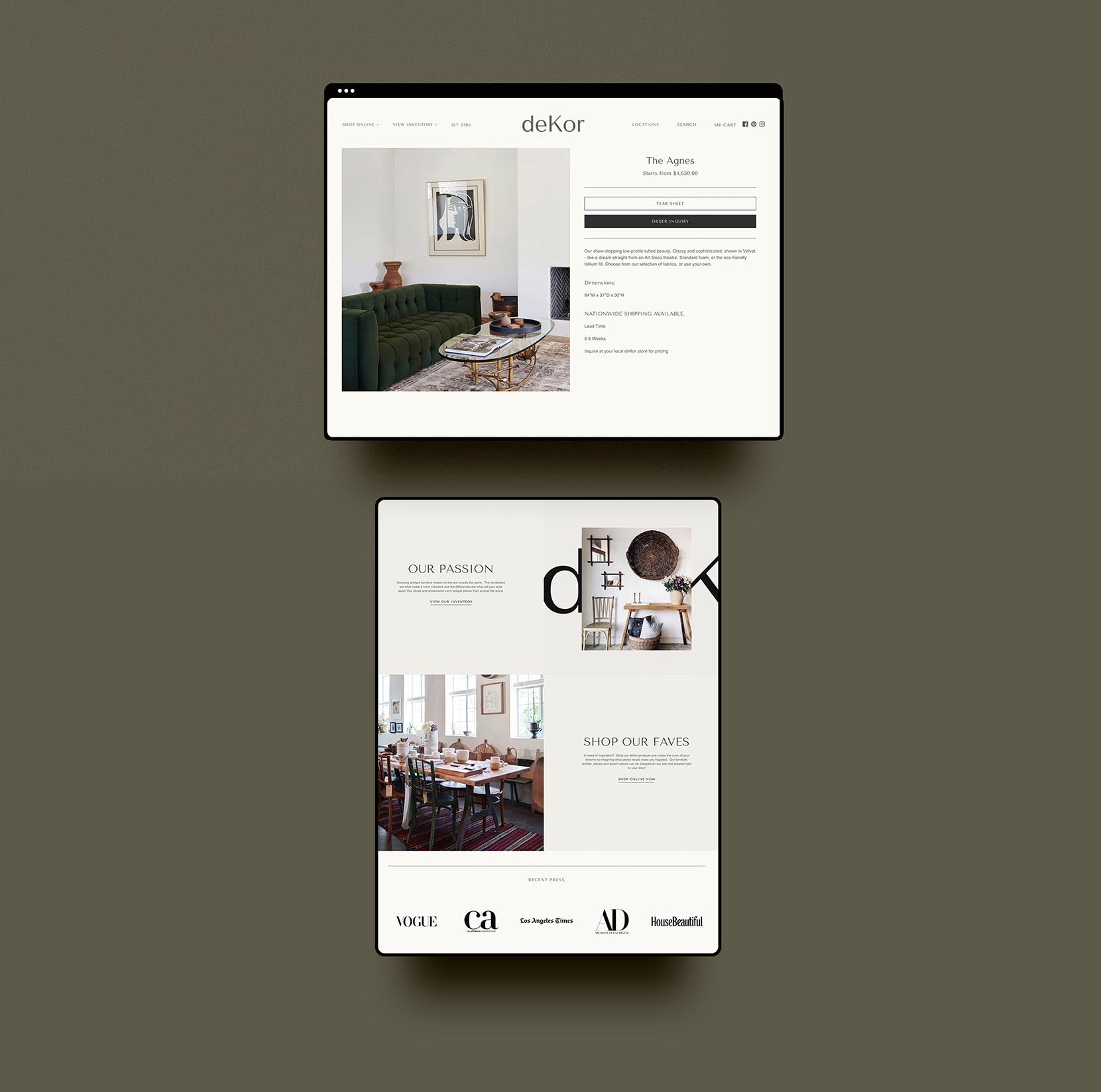 deKor shopify website ecommerce design by Studio Seagraves Design Agency based in St. Louis Missouri Woman owned Female Founded