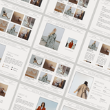 Solveig Luxury Canva Template Wholesale Linesheet Mockup with Multiple Sheets