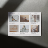 Solveig Luxury Canva Template Wholesale Linesheet Mockup against Black background