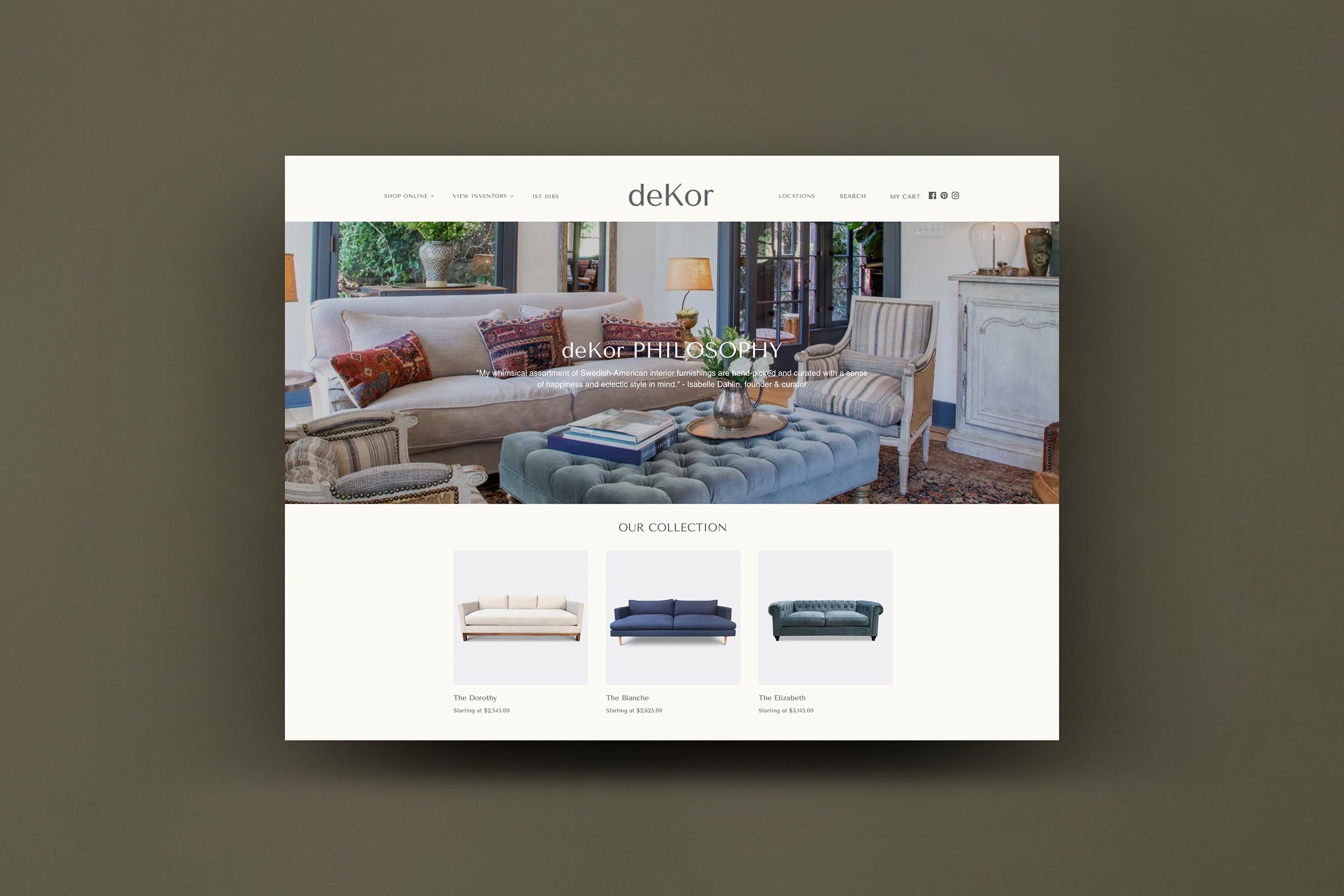 deKor shopify website ecommerce design by Studio Seagraves Design Agency based in St. Louis Missouri Woman owned Female Founded
